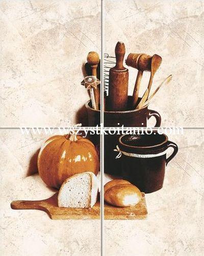 Obraz �cienny Country 40 x 50, Domino, p�ytki, glazura, kafelki, Tub�dzin,  seria Cortino (Sb)