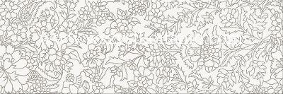 Dekor White Inserto Flower 25 x 75, Opoczno, p�ytki, kafelki, glazura, OD334-012, seria Pret a Porter