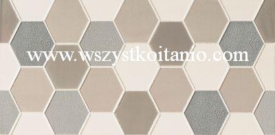 Dekor �cienny Tango Hex 22,3 x 44,8; Domino, glazura, kafelki, p�ytki, flizy, po�ysk, Tub�dzin