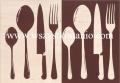 Dekor �cienny Sakura Cutlery 25 x 36, Domino, p�ytki, glazura, kafelki, dekory, Tub�dzin
